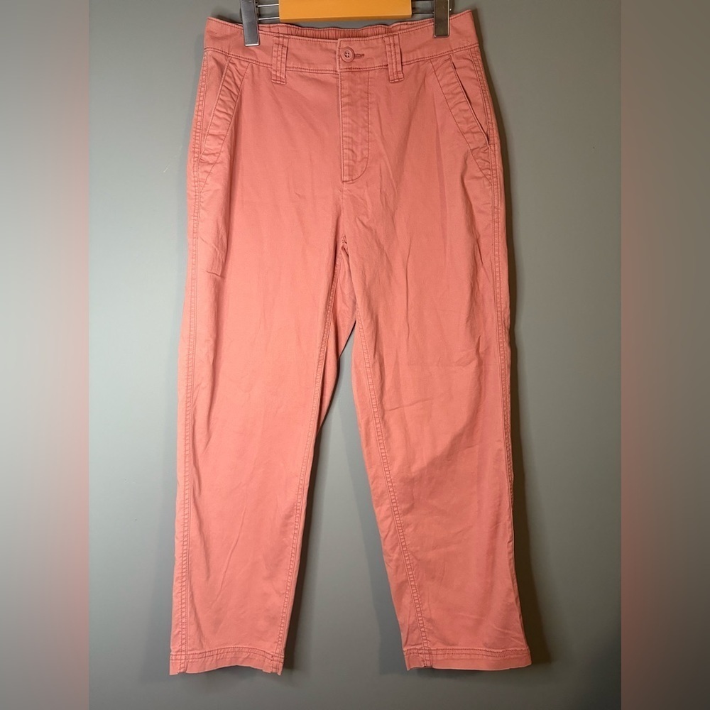 Old Navy size small Peachy Pink Chino Pants stretchy cotton straight leg